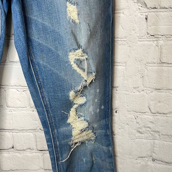 Joe’s Jeans Women’s Light Wash Destroyed Billie Ankle Boyfriend Slim size 24 - Picture 2 of 8